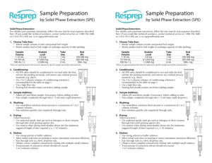 Sample Preparation by Solid Phase Extraction (SPE)