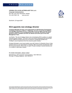 SCA appoints new strategy director