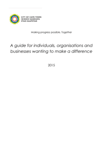 A guide for individuals, organisations and  2015