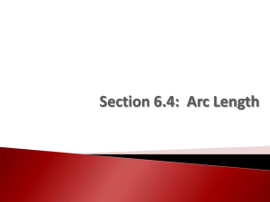 Section 6.4:  Arc Length