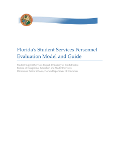 Florida’s Student Services Personnel Evaluation Model and Guide