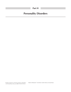 Personality Disorders Part H .
