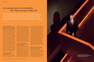 Accounting and Accountability:  the Clean Energy Trade-off