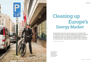 Europe’s Cleaning up Energy Market