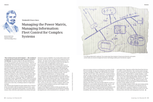 Managing the Power Matrix, Managing Information: Fleet Control for Complex Systems