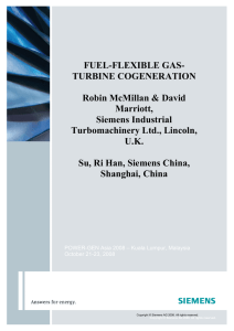 FUEL-FLEXIBLE GAS- TURBINE COGENERATION  Robin McMillan &amp; David