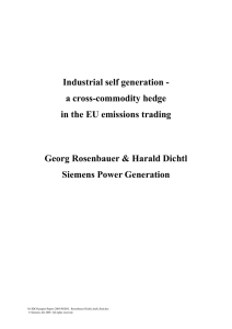 Industrial self generation - a cross-commodity hedge in the EU emissions trading
