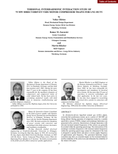 TORSIONAL INTERHARMONIC INTERACTION STUDY OF