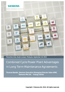 Combined Cycle Power Plant Advantages in Long Term Maintenance Agreements