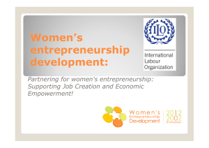 Women’s entrepreneurship development: Partnering for women's entrepreneurship:
