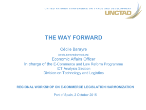 THE WAY FORWARD Cécile Barayre Economic Affairs Officer