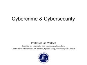 Cybercrime &amp; Cybersecurity Professor Ian Walden