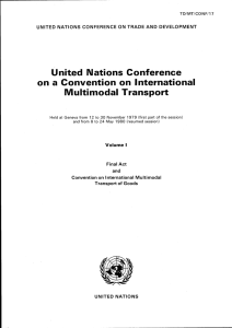 United  Nations Conference on a  Convention on  International
