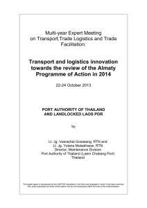 Transport and logistics innovation towards the review of the Almaty