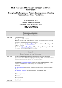 Multi-year Expert Meeting on Transport and Trade Facilitation: