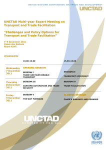 UNCTAD Multi-year Expert Meeting on Transport and Trade Facilitation