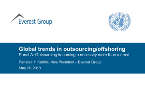 Global trends in outsourcing/offshoring – Everest Group Panelist: H Karthik, Vice President