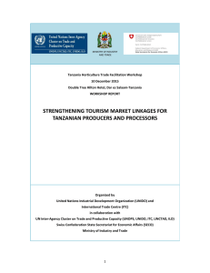 Tanzania Horticulture Trade Facilitation Workshop 10 December 2015