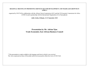 REGIONAL MEETING ON PROMOTING SERVICES SECTOR DEVELOPMENT AND TRADE-LED GROWTH... AFRICA