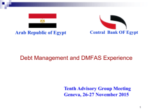 Debt Management and DMFAS Experience Arab Republic of Egypt