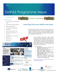 NeNewsletter DMFAS Programme News Launching of the new DMFAS web portal