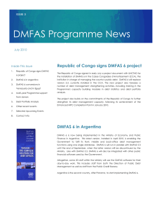l DMFAS Programme News Republic of Congo signs DMFAS 6 project