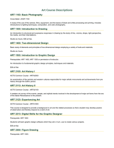 Art Course Descriptions ART 1163: Basic Photography