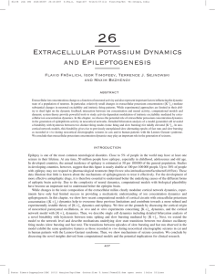 26 Extracellular Potassium Dynamics and Epileptogenesis Flavio Fröhlich, Igor Timofeev, Terrence J. Sejnowski