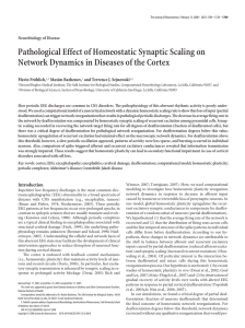 Pathological Effect of Homeostatic Synaptic Scaling on Neurobiology of Disease Flavio Fro¨hlich,