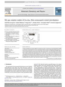 ﬁlms using quartz crystal microbalance NO gas sorption studies of Ge Se