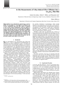 In Situ Measurements of X-Ray-Induced Silver Diffusion into a Ge Se Thin Film