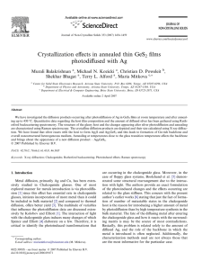 Crystallization eﬀects in annealed thin GeS ﬁlms photodiﬀused with Ag