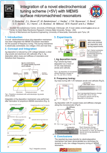 Integration of a novel electrochemical tuning scheme (&lt;5V) with MEMS