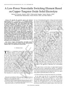 A Low-Power Nonvolatile Switching Element Based on Copper-Tungsten Oxide Solid Electrolyte