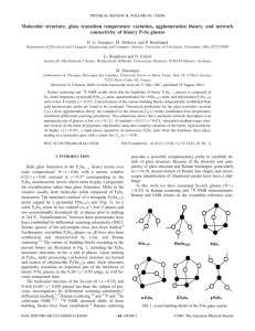 Molecular structure, glass transition temperature variation, agglomeration theory, and network