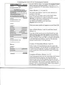 Completing the Form 1-94 for Nonimmigrant Students or c.) standard United