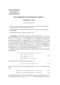 Internat. J. Math. &amp; Math. Sci. S0161171200002714 © Hindawi Publishing Corp.