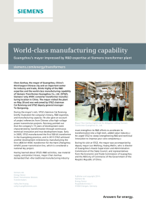 World-class manufacturing capability