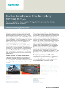 Traction transformers from Nuremberg traveling the U.S.
