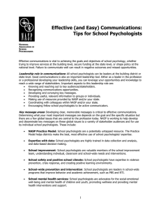 Effective (and Easy) Communications: Tips for School Psychologists