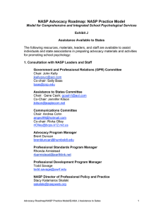 NASP Advocacy Roadmap: NASP Practice Model