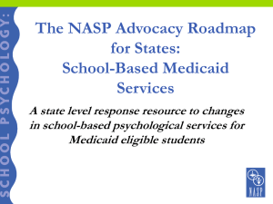 The NASP Advocacy Roadmap for States: School-Based Medicaid Services