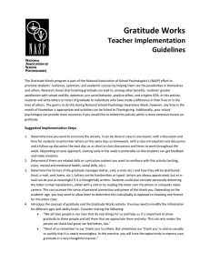 Gratitude Works Teacher Implementation Guidelines