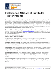 Fostering an Attitude of Gratitude: Tips for Parents