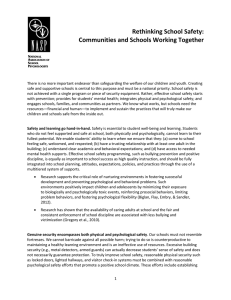 Rethinking School Safety: Communities and Schools Working Together