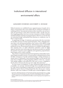 Institutional diffusion in international environmental affairs