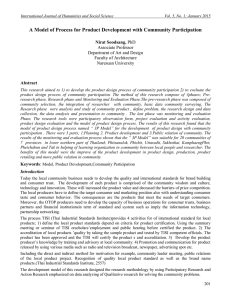 A Model of Process for Product Development with Community Participation Abstract