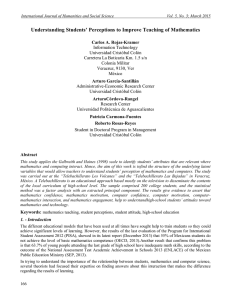 Understanding Students’ Perceptions to Improve Teaching of Mathematics