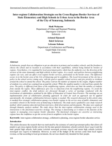 Inter-regions Collaboration Strategies on the Cross-Regions Border Services of