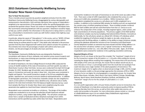 2015 DataHaven Community Wellbeing Survey  Greater New Haven Crosstabs 